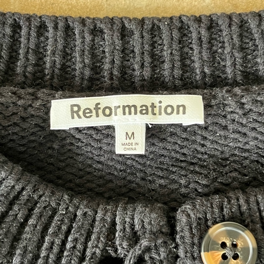 Reformation Franco Split Hem Cardigan - Picture 4 of 8
